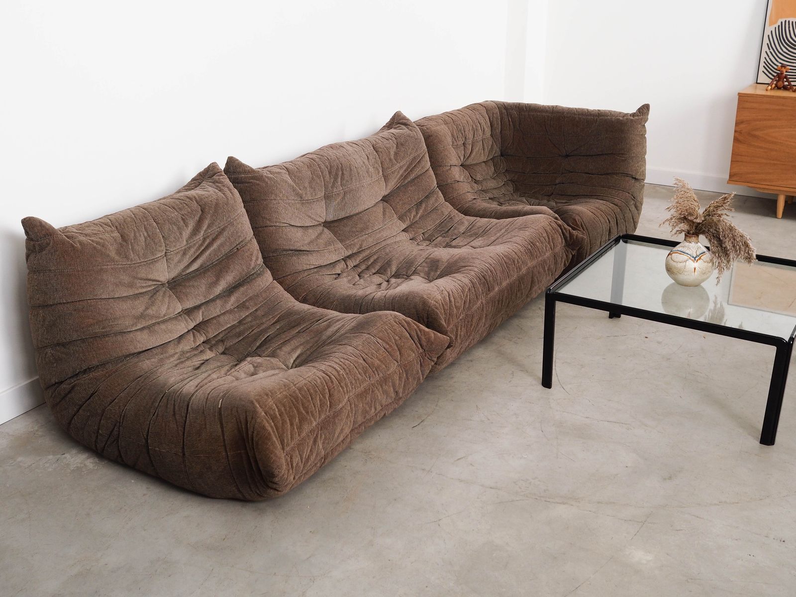 Togo Two Seater Sofa, French Design, 1970s, Designer: Michel Ducaroy, Manufacturer: Ligne Roset photo vintage