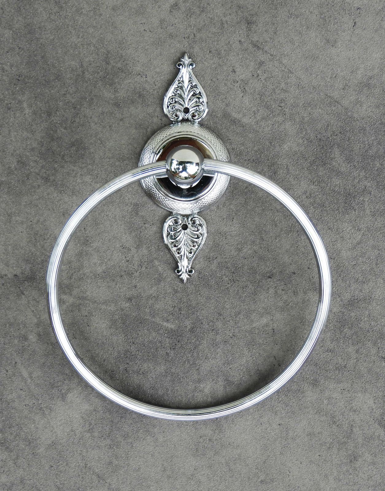 photo vinterior Étagère de coiffeuse néoclassique en chrome et verre, vers 1970