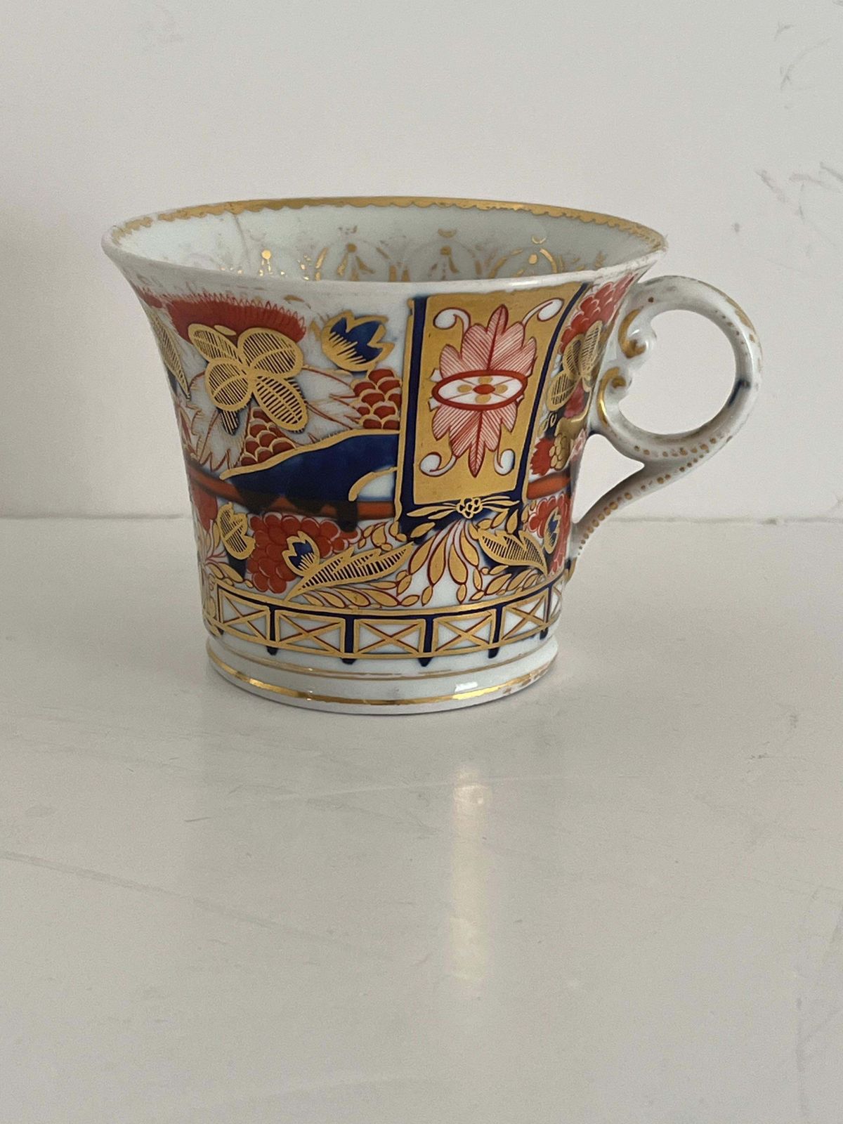 Georgians Porseleinen Kopje van Chamberlains Worcester in het Nelson Patroon 240, ca. 1810 photo Woonaccessoires
