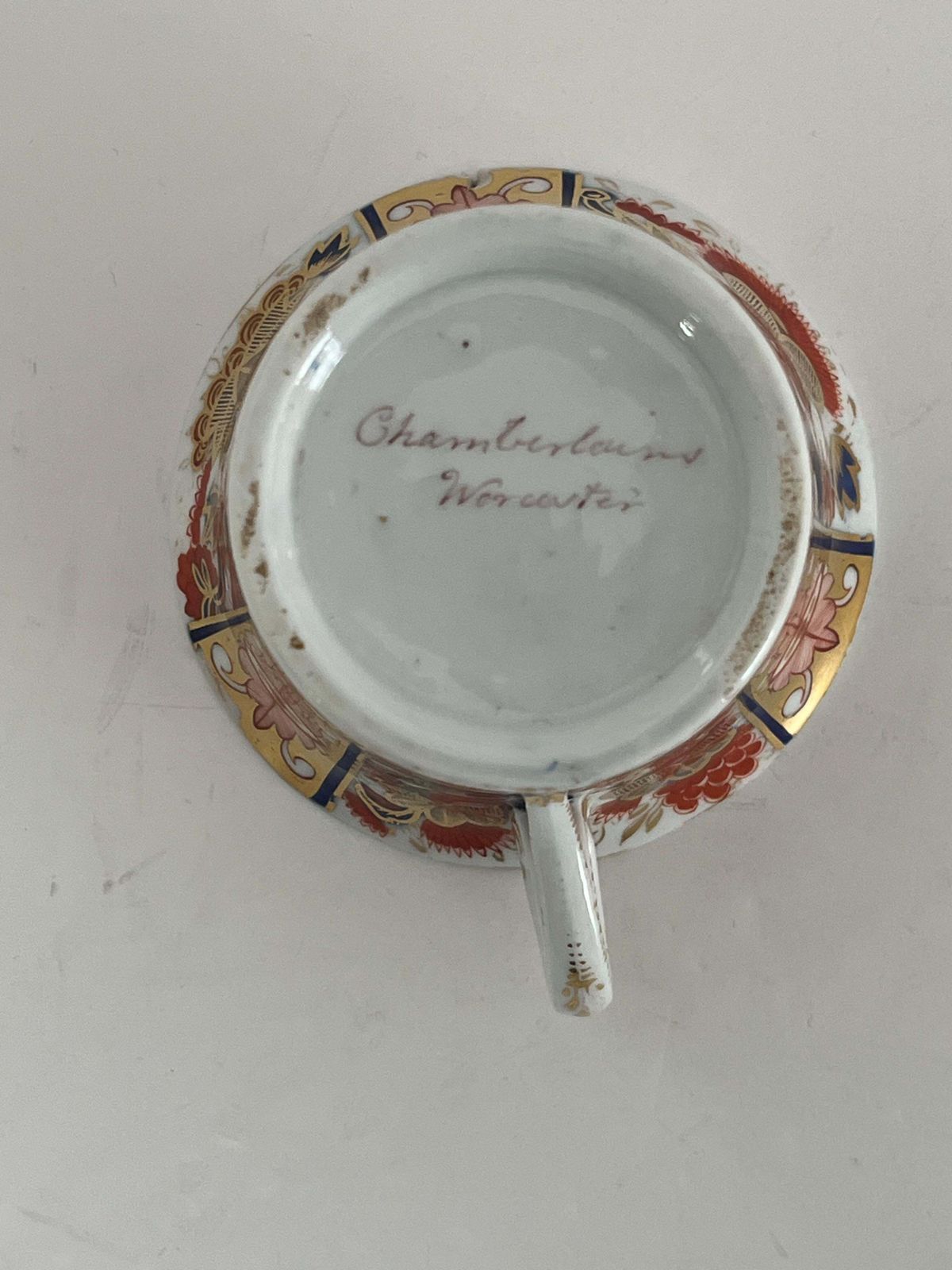 photo for sale Georgians Porseleinen Kopje van Chamberlains Worcester in het Nelson Patroon 240, ca. 1810