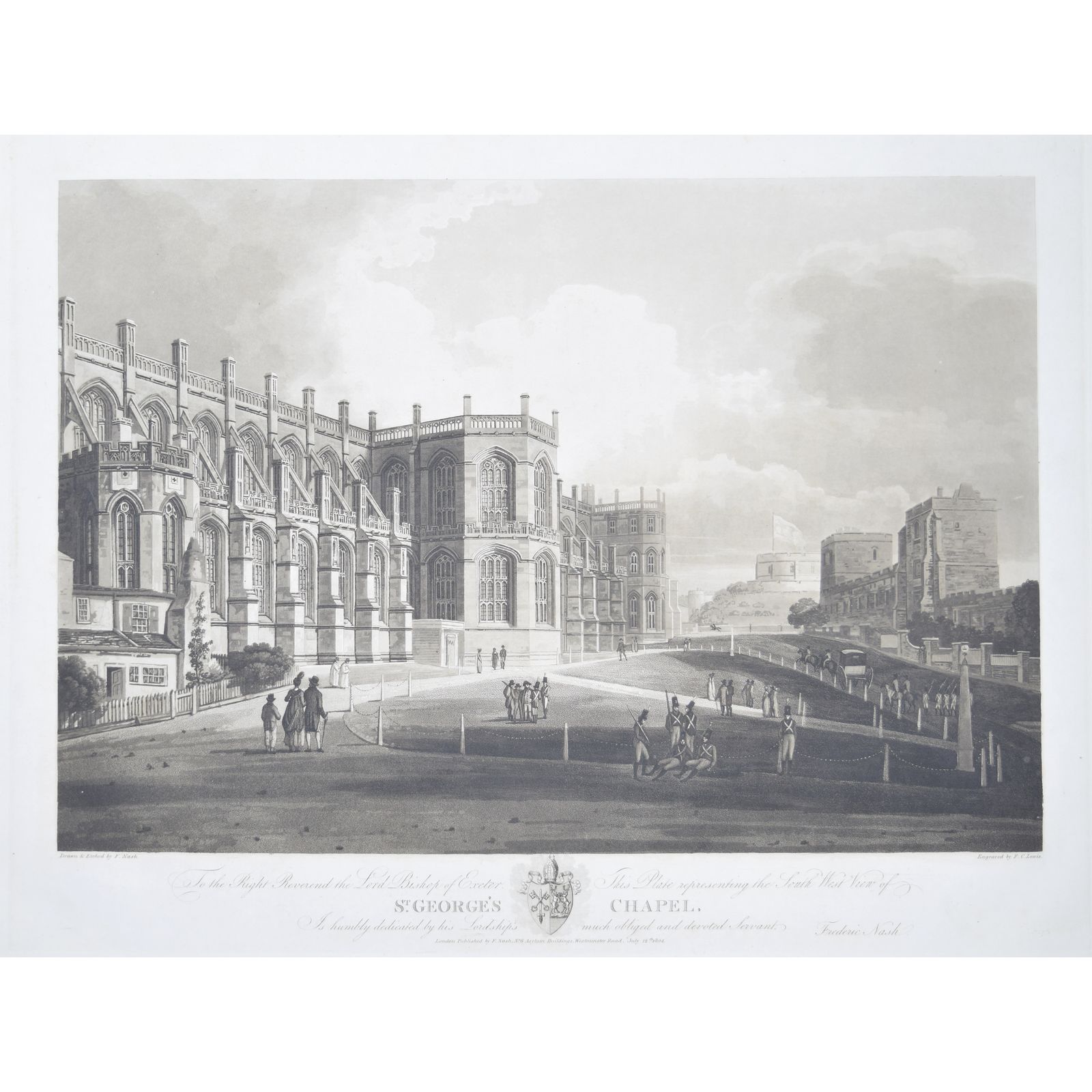1804 Etching St George’s Chapel Windsor Castle Prince Harry Megan Markle Wedding South West