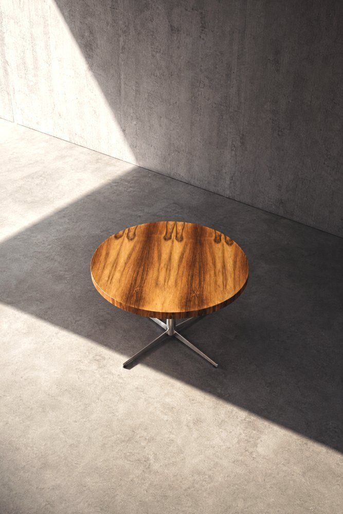 Vintage Duits rond salontafel in palissanderhout van Ilse Möbel, jaren 1970 photo for sale