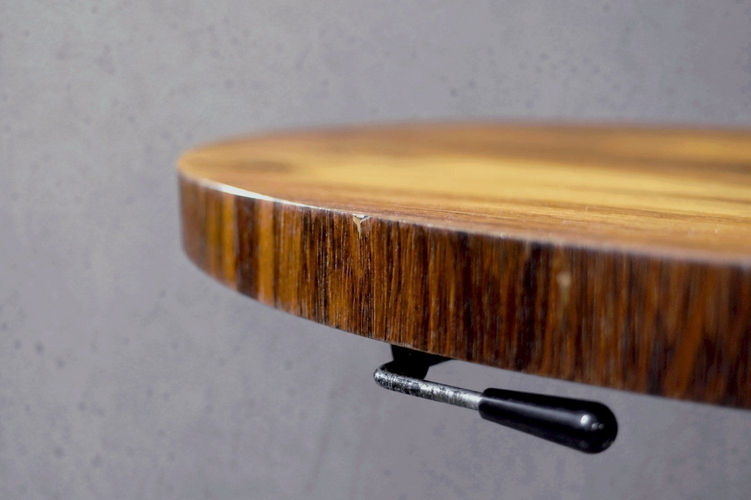 photo vinterior Vintage Duits rond salontafel in palissanderhout van Ilse Möbel, jaren 1970