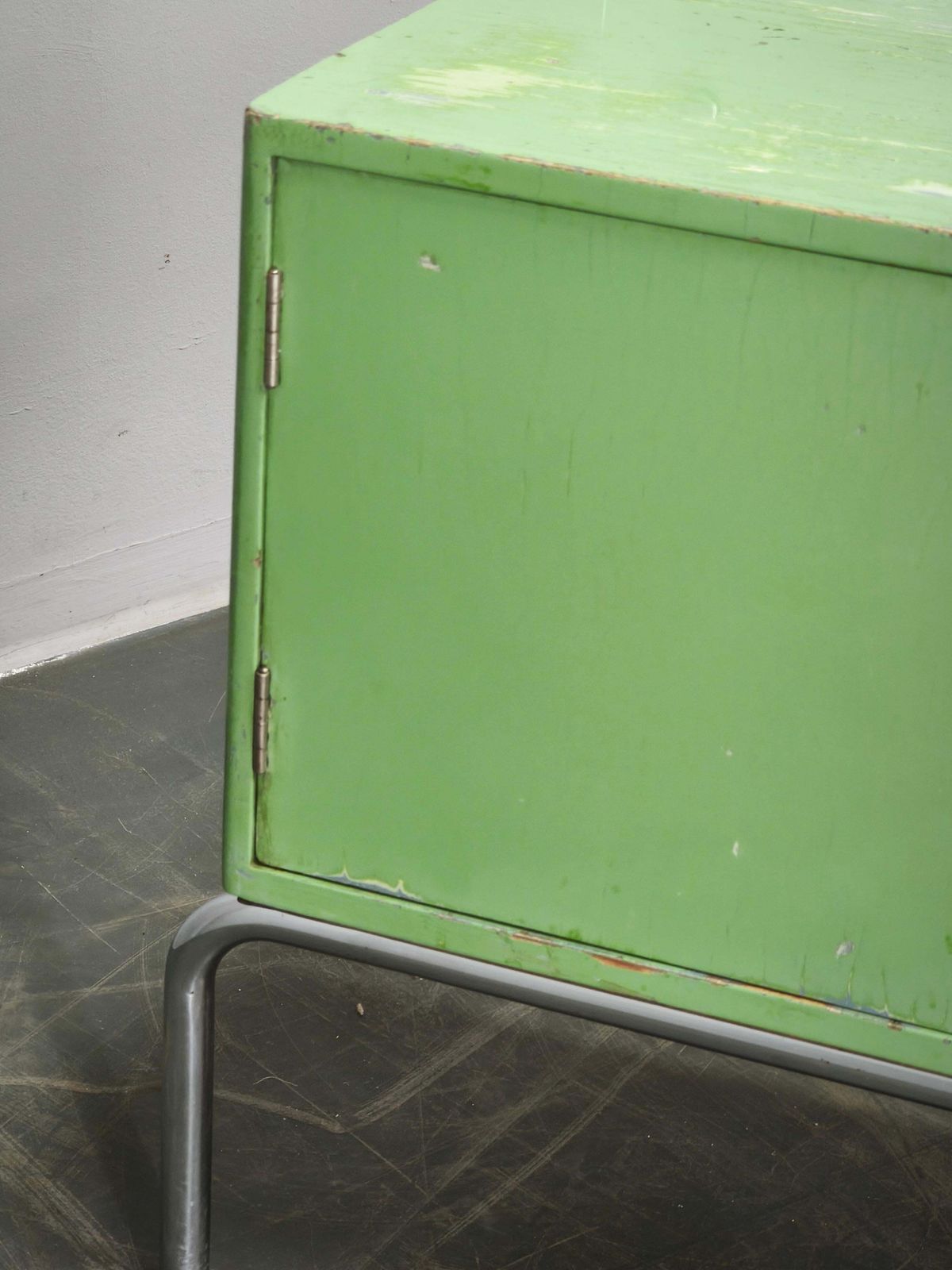 Bauhaus Czech Green Vanity Table With Mirror And Chrome Frame, 1930 photo buy