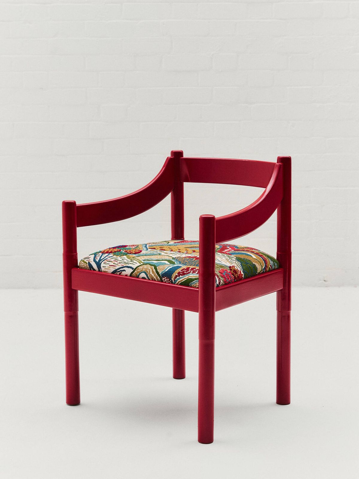 Vico Magistretti C1960s Carimate Chair In Liberty's Mount Stitch In Acacia