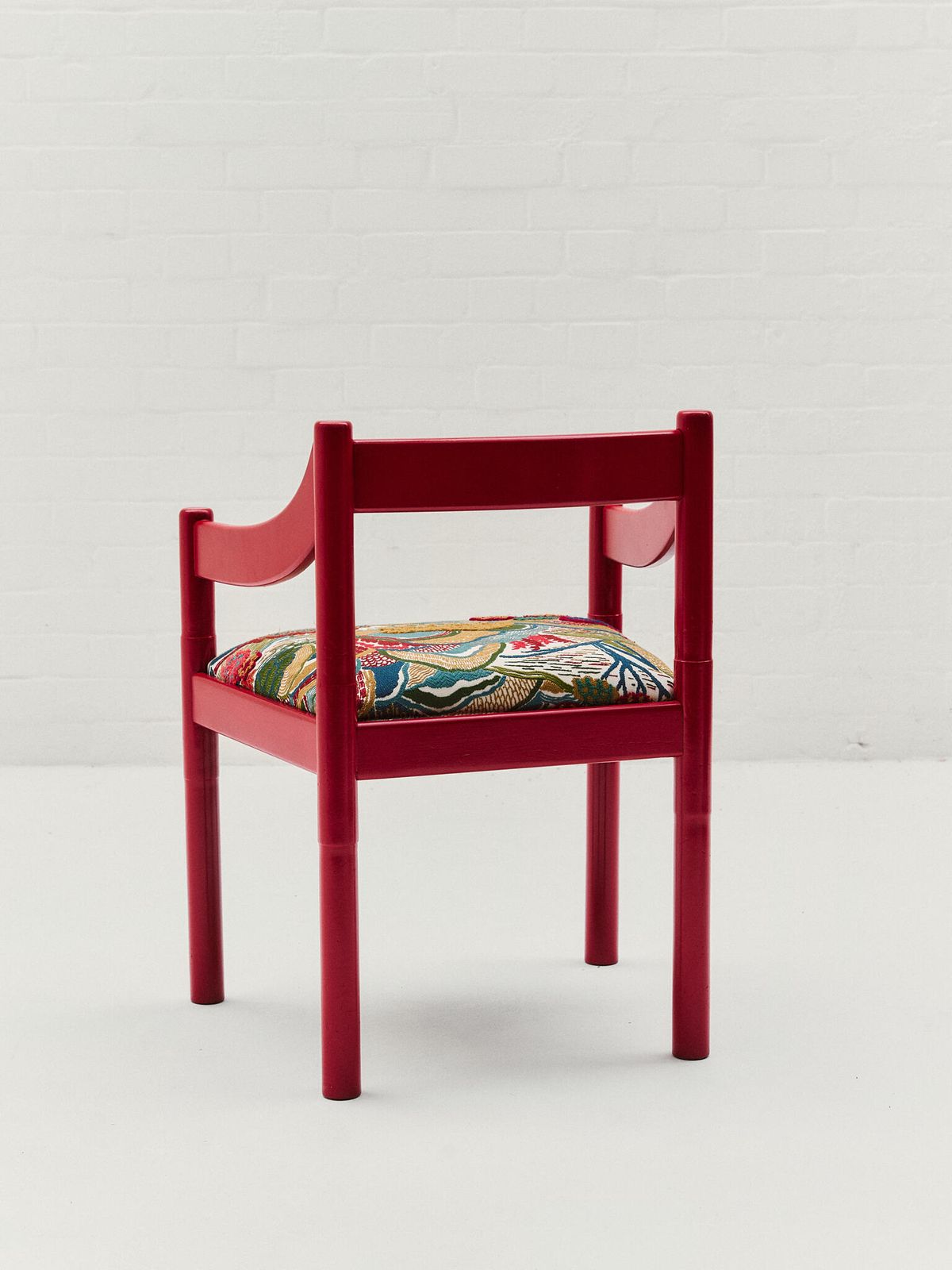 Vico Magistretti C1960s Carimate Chair In Liberty's Mount Stitch In Acacia photo for sale