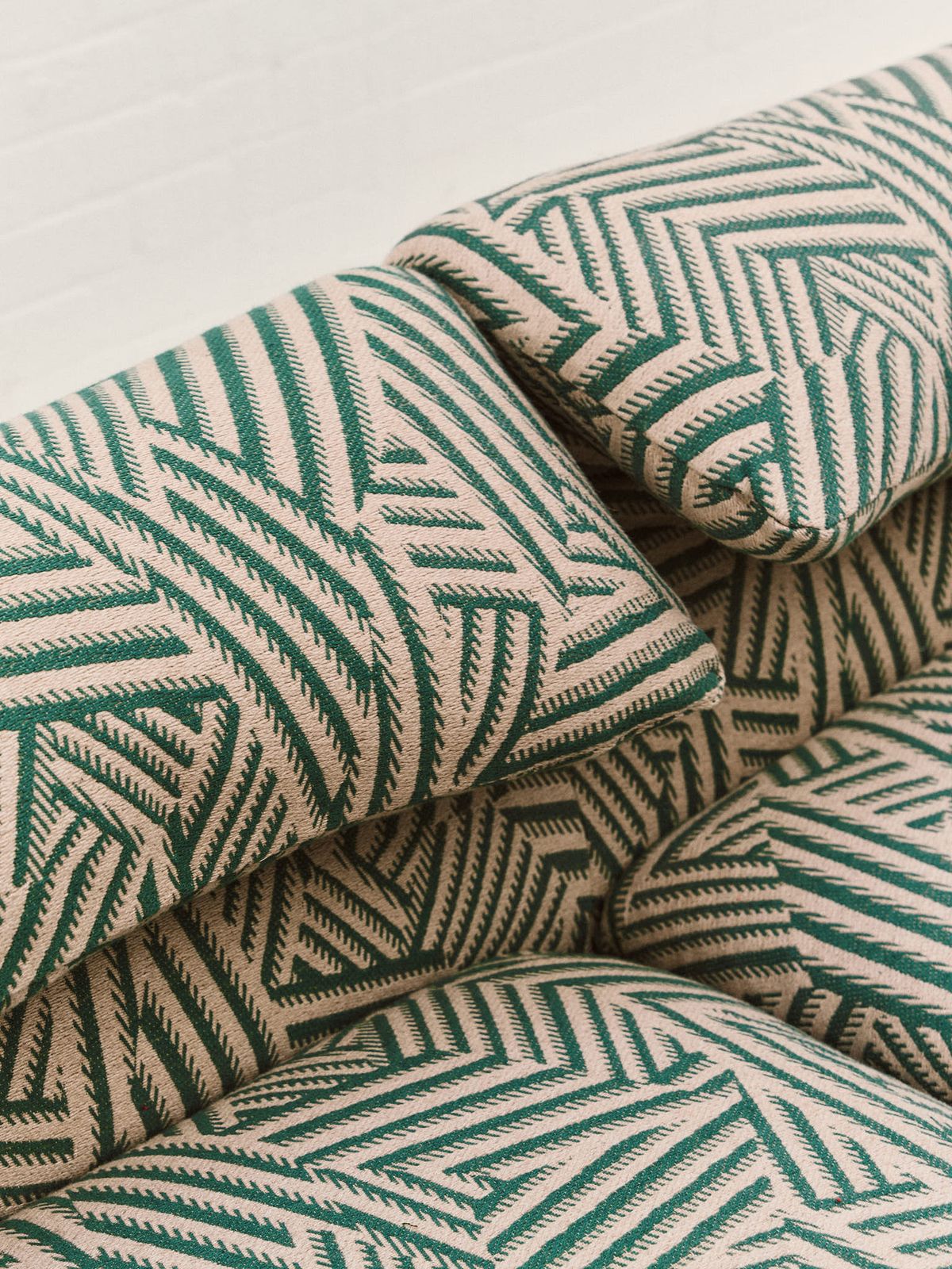 Cassina Maralunga 2 Seater Sofa In Liberty's Shadow Stripe Weave In Amalfi photo Furniture
