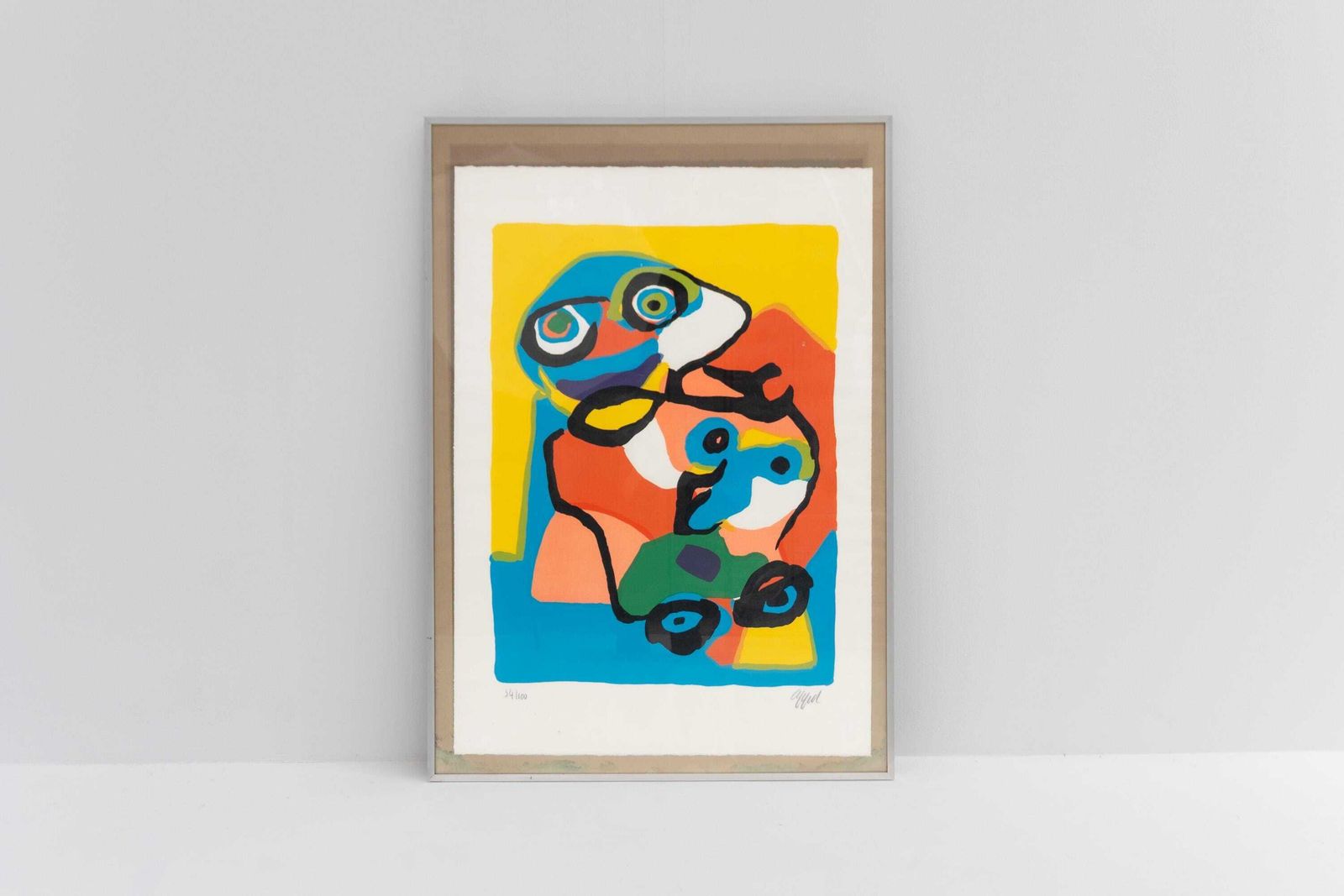 Karel Appel - "Mother And Child" Gesigneerde & genummerde lithografie 34/100, 1972