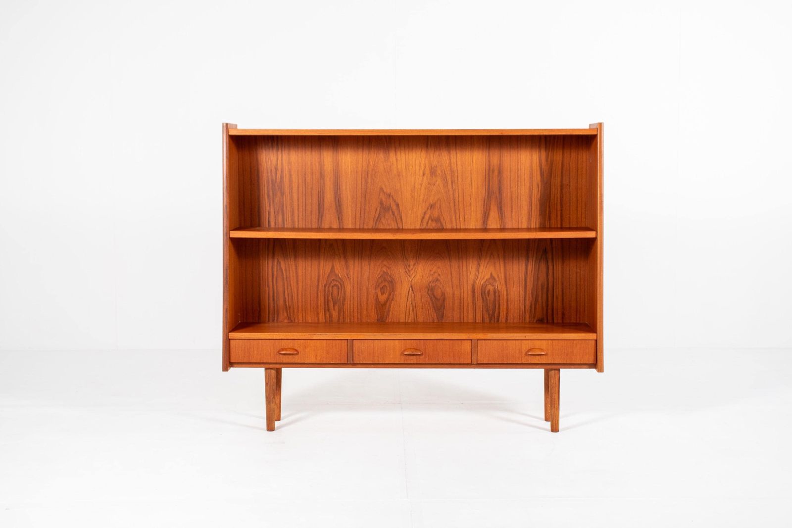 Vintage Teakhouten Boekenkast Met Lades - Mid Century Scandinavisch Cabinet photo Meubels