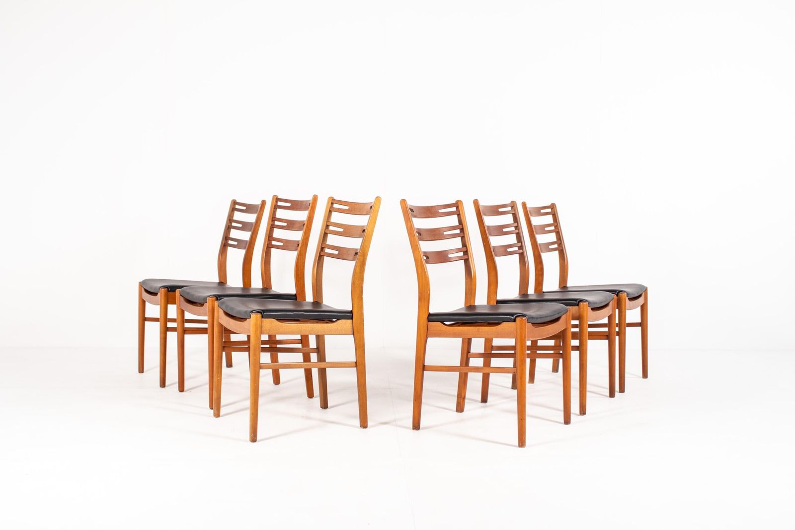 Set Of 6 Danish Mid Century Teak Dining Chairs Model 210 By Farstrup — 1960s photo furniture