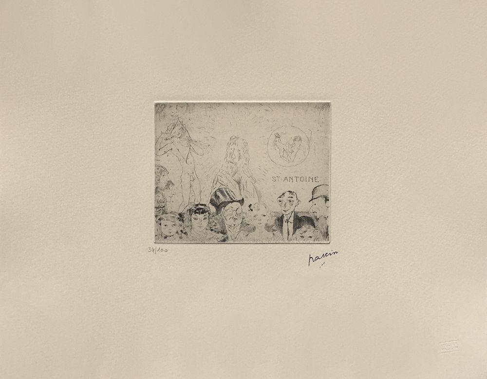 Jules Pascin Etching Tentation De Saint Antoine 1980