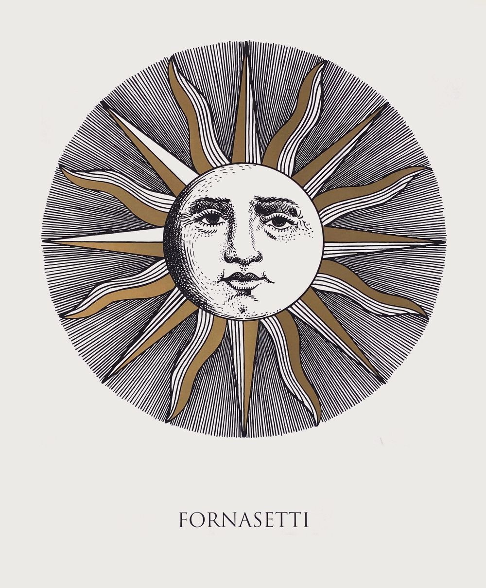 Piero Fornasetti Screenprint La Luna 1993