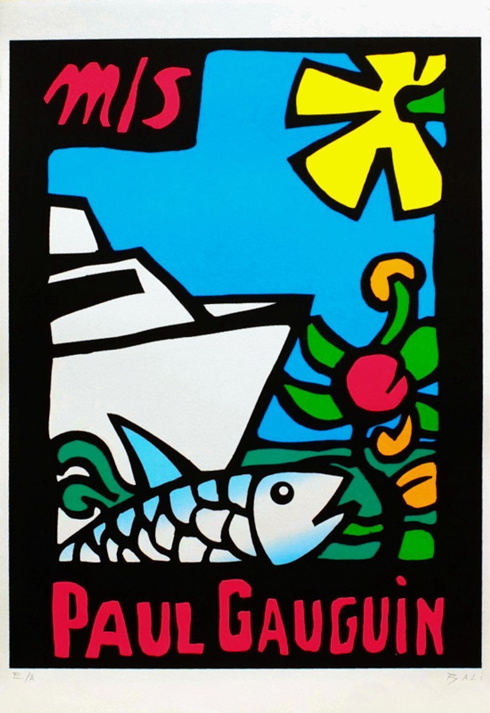 Alberto Bali Gesigneerde Zeefdruk Paul Gauguin M/S