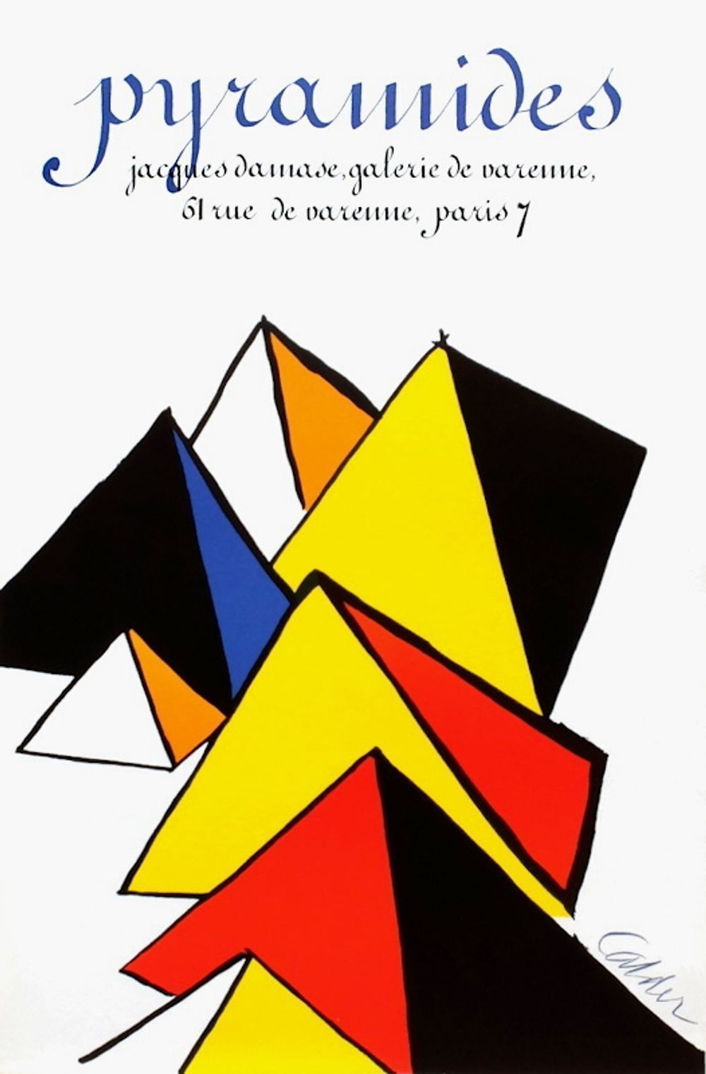 Alexandre Calder Poster Expo 80 Galerie Jacques Damase Pyramides