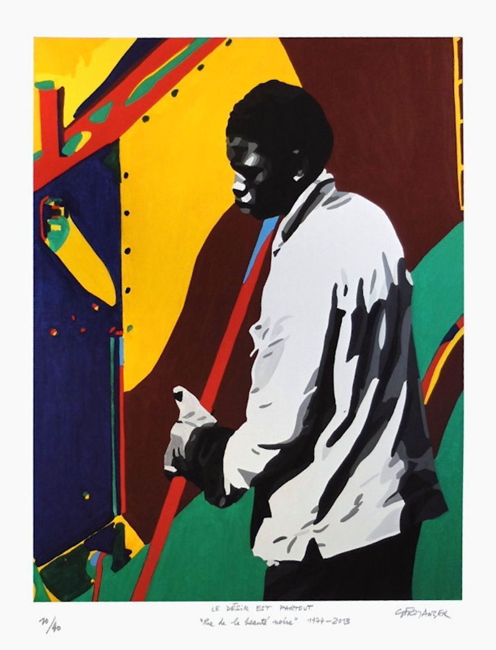 Gérard Fromanger Gesigneerde Archival Pigment Print Le Désir Est Partout : Rue De La Beauté Noire 2013