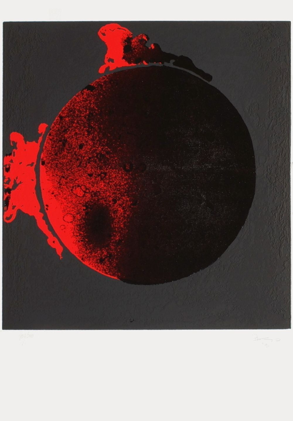 Paul Van Hoeydonck Gesigneerde Zeefdruk Earth (Jo Barcelona) 1992