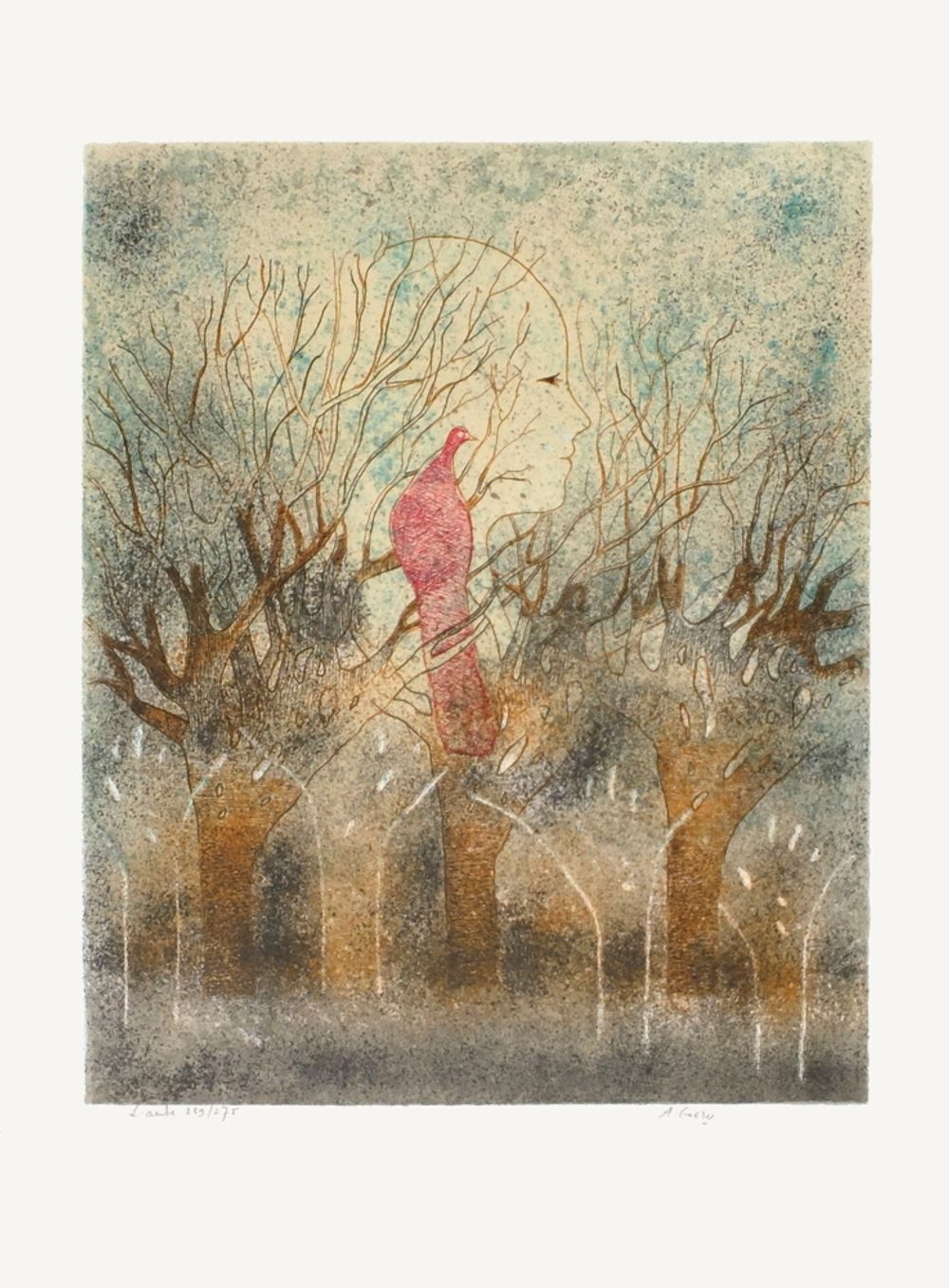 André Goezu Gesigneerde Lithografie L'aube
