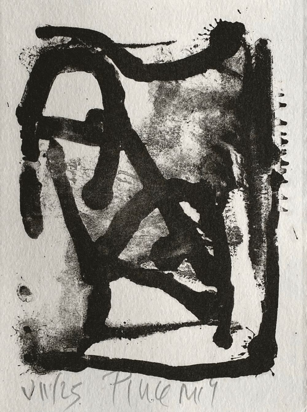 Jean Pierre Pincemin gesigneerde lithografie La Chambre Blanche 1995