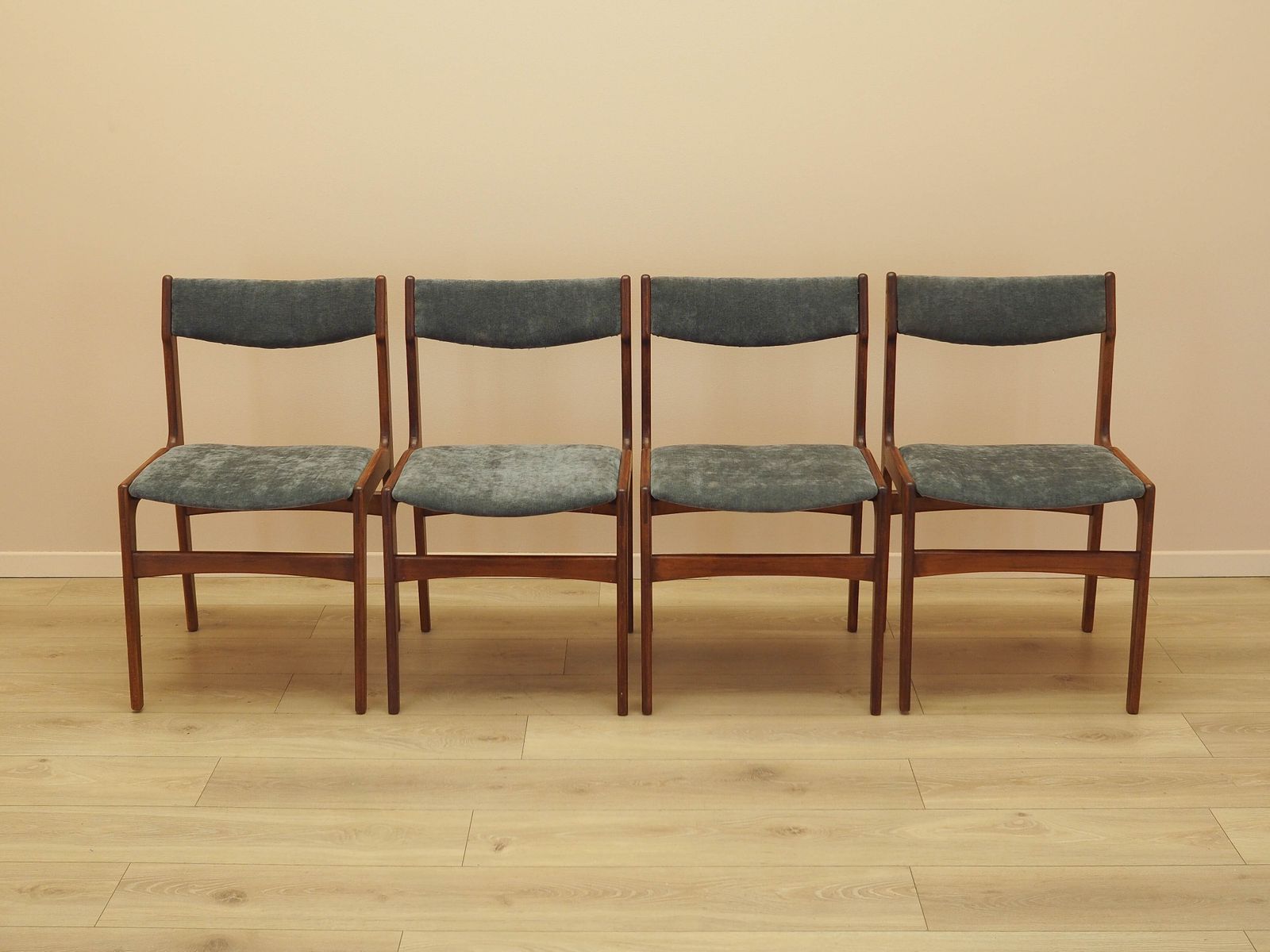 Set Of Four Teak Chairs, Danish Design, 1970s, Made In Denmark photo for sale