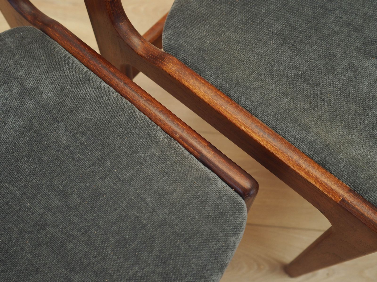 photo buy Set van vier teakhouten stoelen, Deens design, jaren 1970, gemaakt in Denemarken