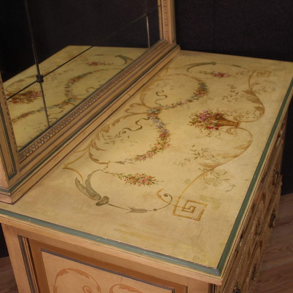 Lacquered Dresser With Mirror Louis XVI Style From 1960s photo 2700.0