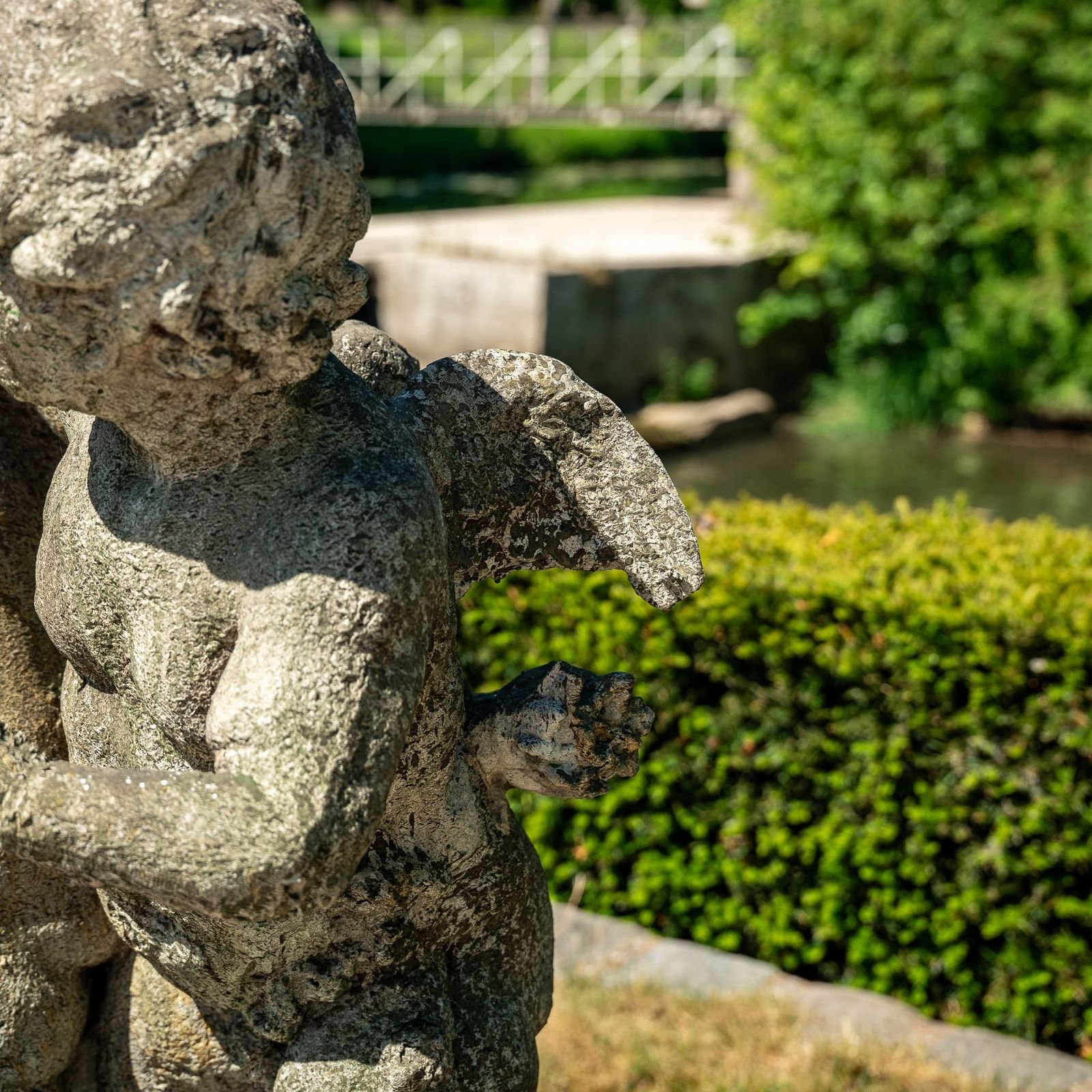 Playing Putti, Stone Cast, Probably Late 20th Century photo for sale