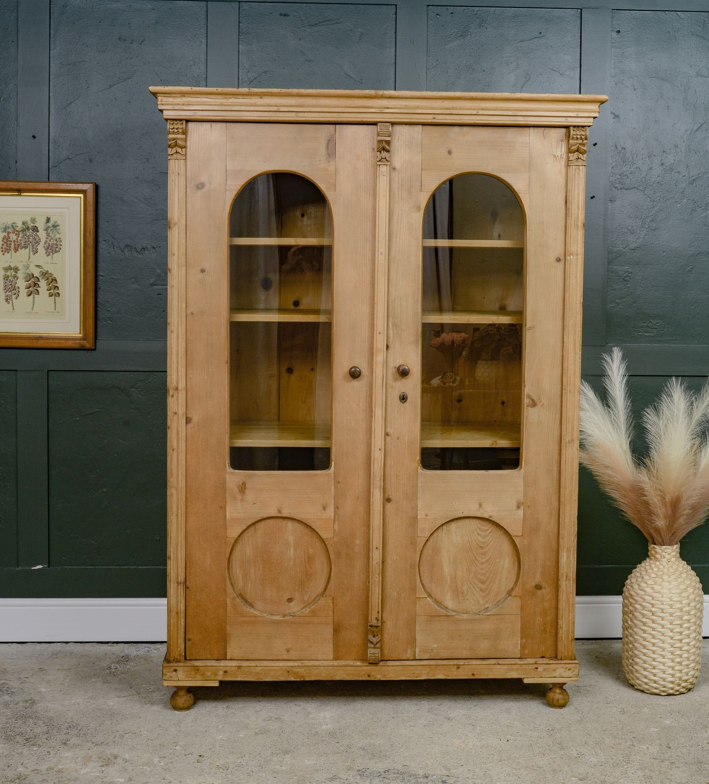 Farmhouse Pine Pantry Larder Cupboard / Housekeepers photo furniture