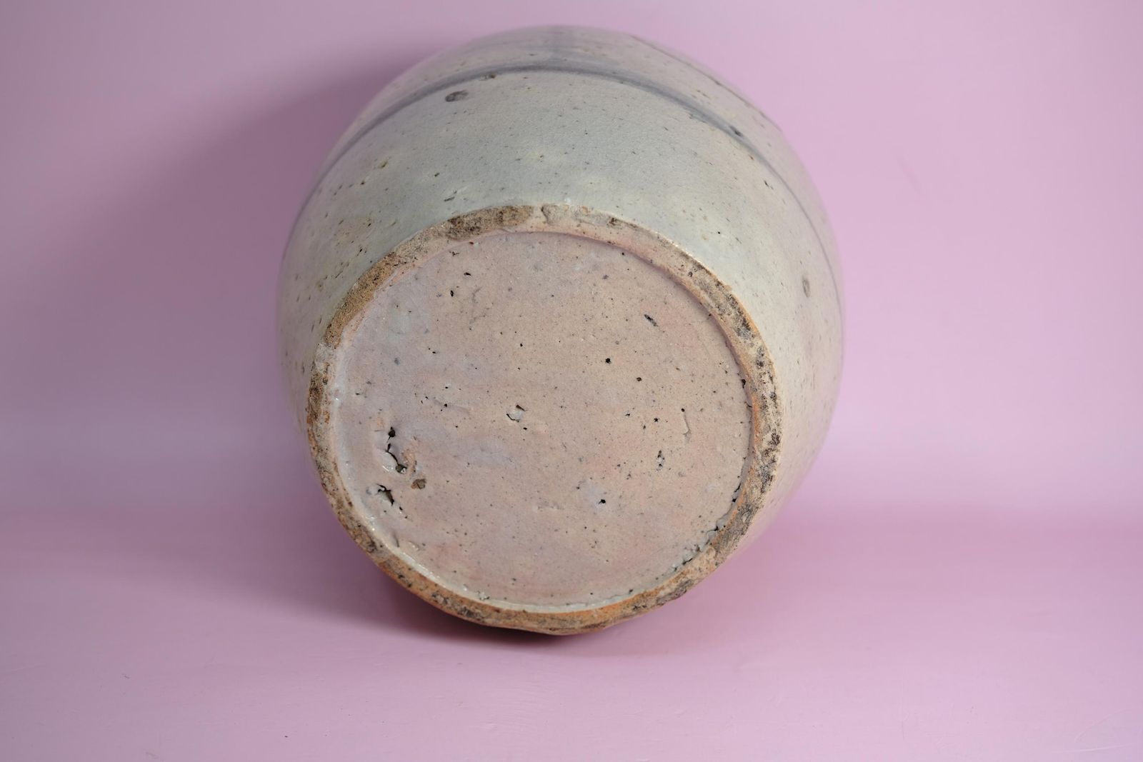 55.0 Antiek Chinees steengoed pot | Bleke celadonglazuur, late Qing-dynastie photo