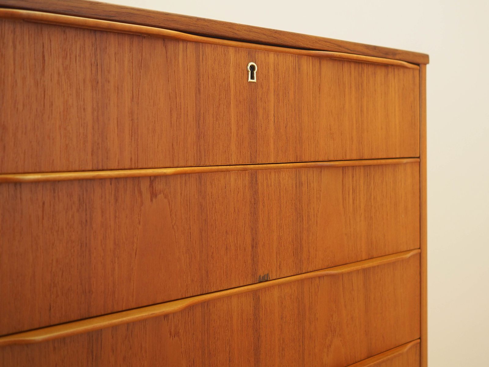 Teak Chest Of Drawers, Danish Design, 1970s, Made In Denmark. photo vintage