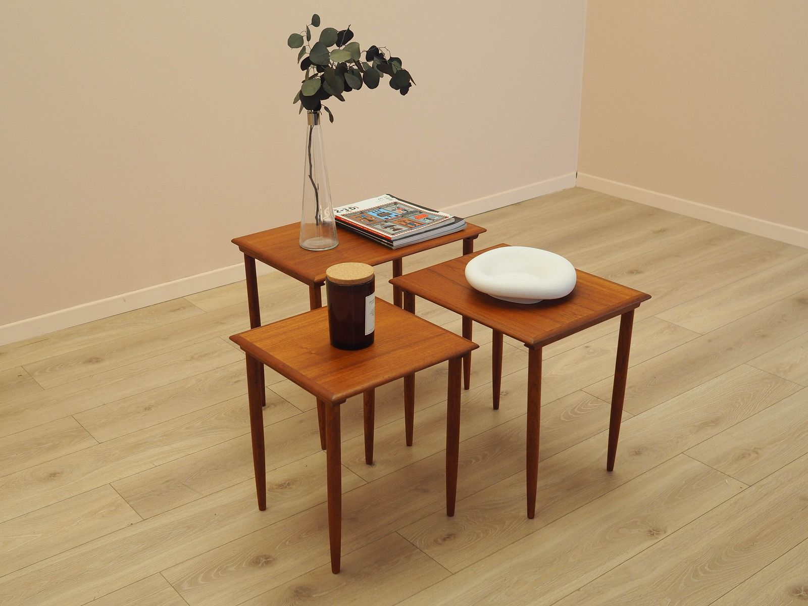 Nesttafels van teakhout, Deens design, jaren 1970, gemaakt in Denemarken. photo 759.0