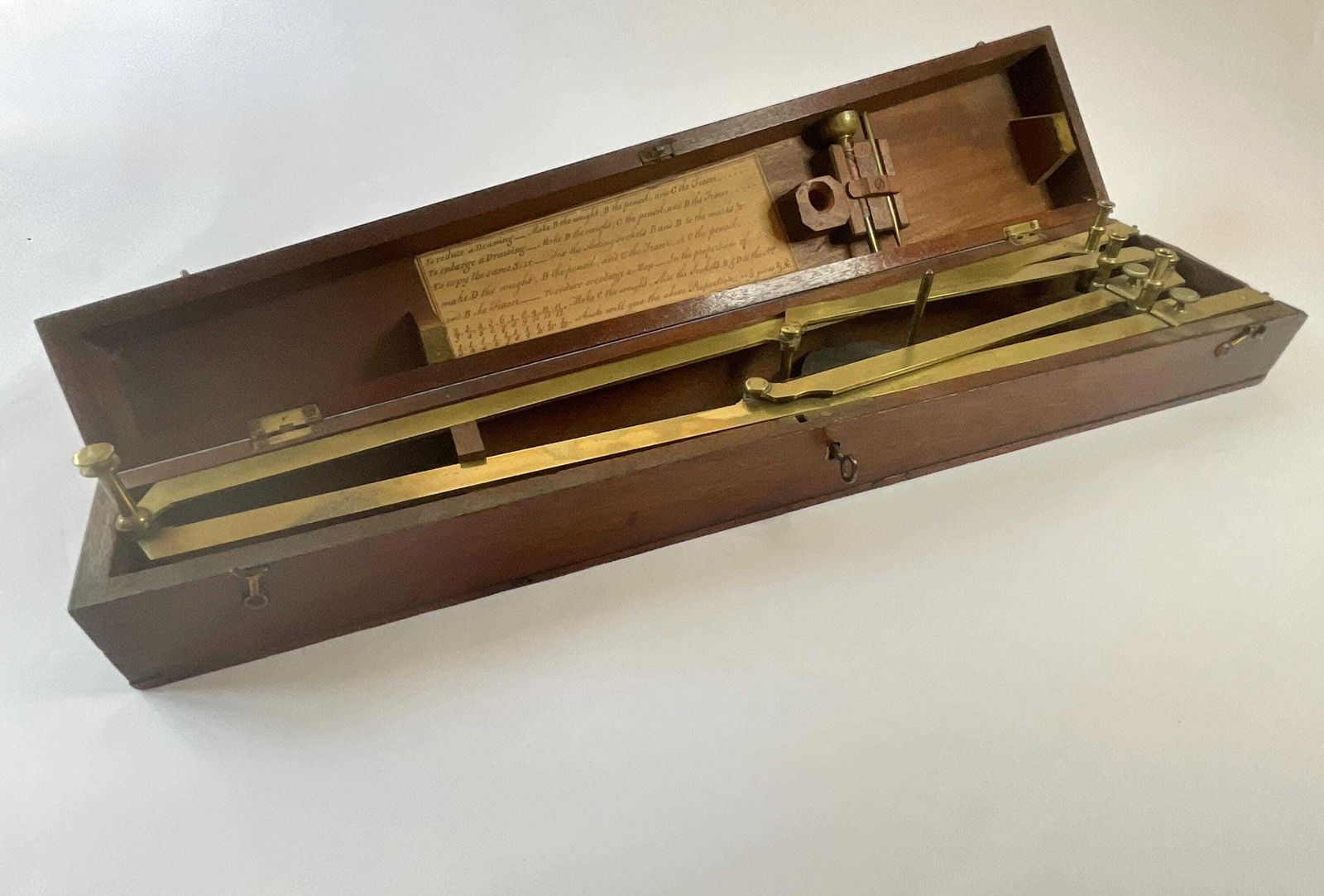 Antiek Georgisch messing pantograaf van John Bleuler, Londen (ca. 1790-1820) photo 625.0