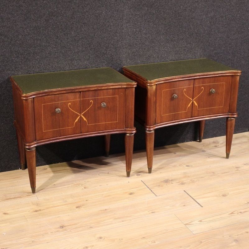 Pair Of 20th Century Paolo Buffa Style Italian Bedside Tables