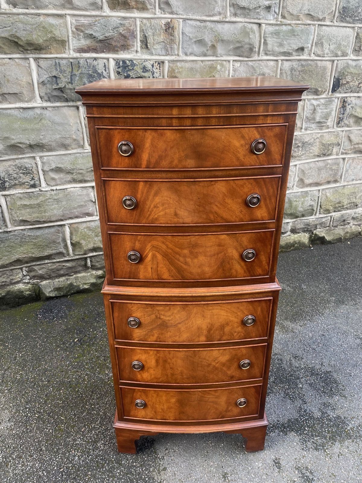 500.0 Quality Walnut Chest Of Drawers Tallboy photo