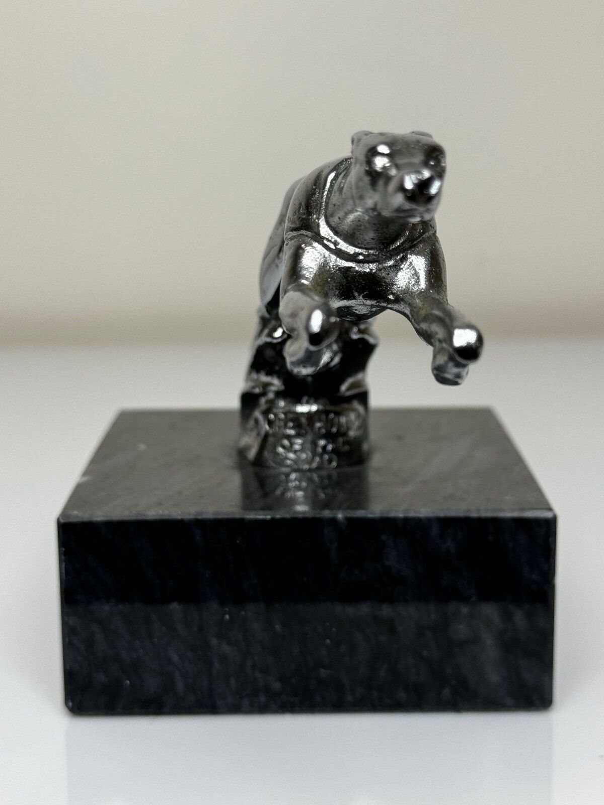 Early 20th Century Louis Lejeune Chrome Plated Racing Greyhound Of The Road Classic Mascot photo Art