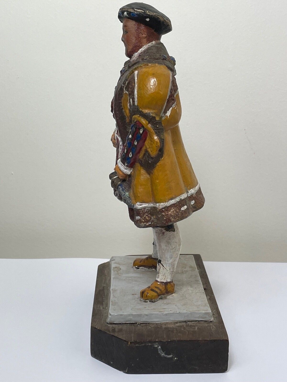 Mid Century Hand Painted Lead Figure Of Tudor English King Henry VIII Sculpture photo buy