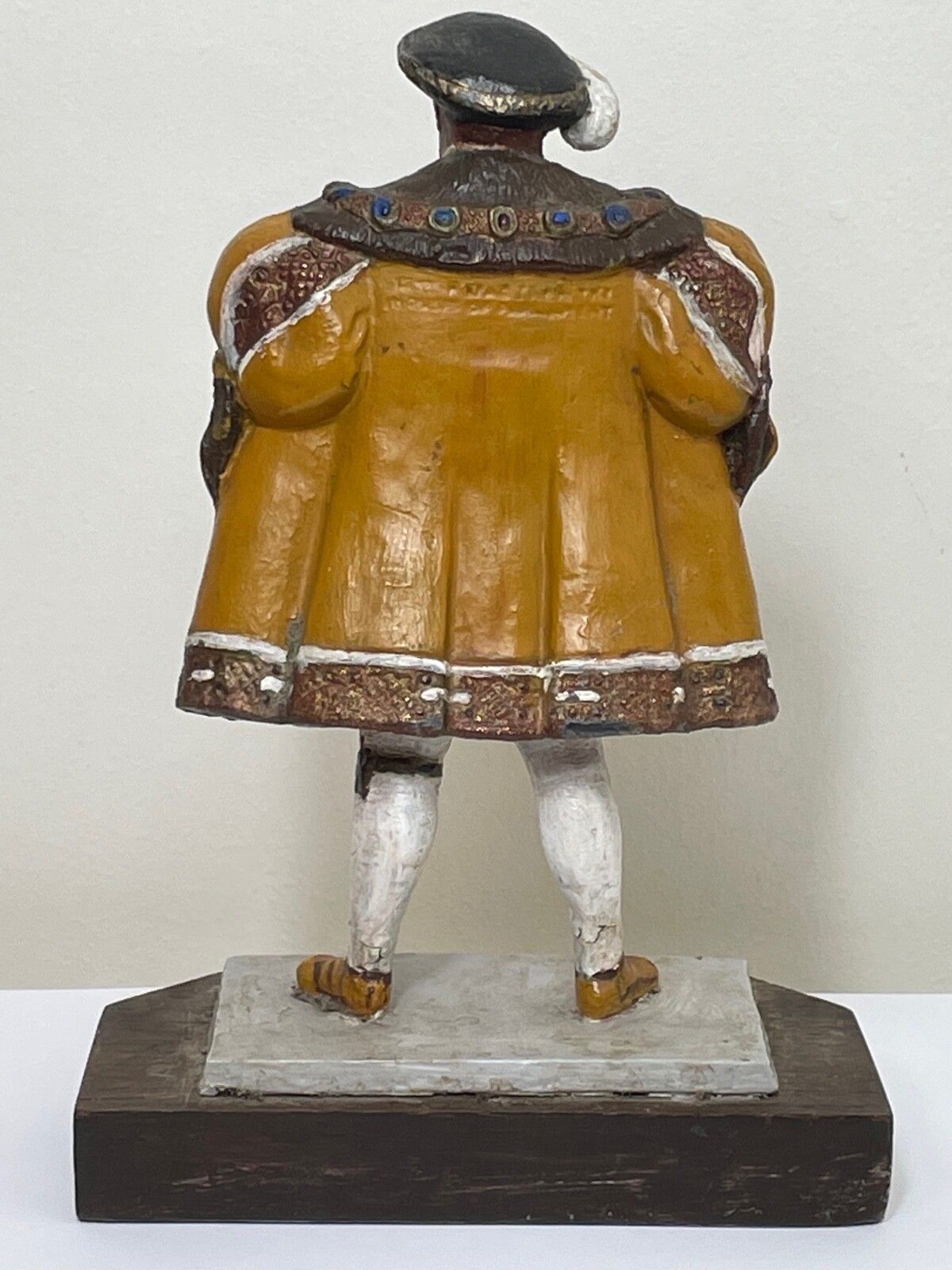 Kunst Mid-Century handgeschilderd loden beeldje van de Tudorkoning Henry VIII photo