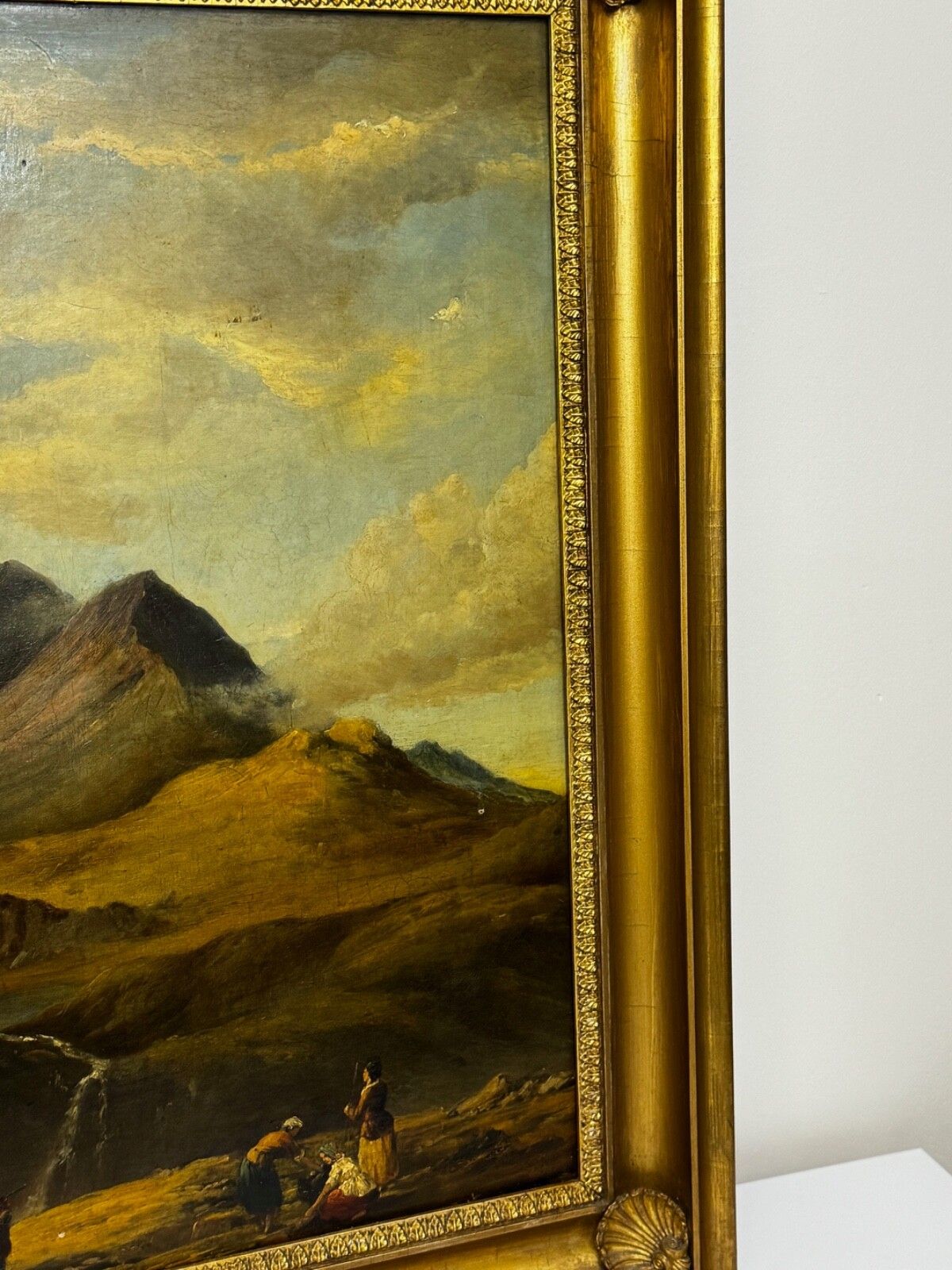 Groot schilderij 19e eeuw Mount Snowdon North Wales toegeschreven aan Edward William photo for sale