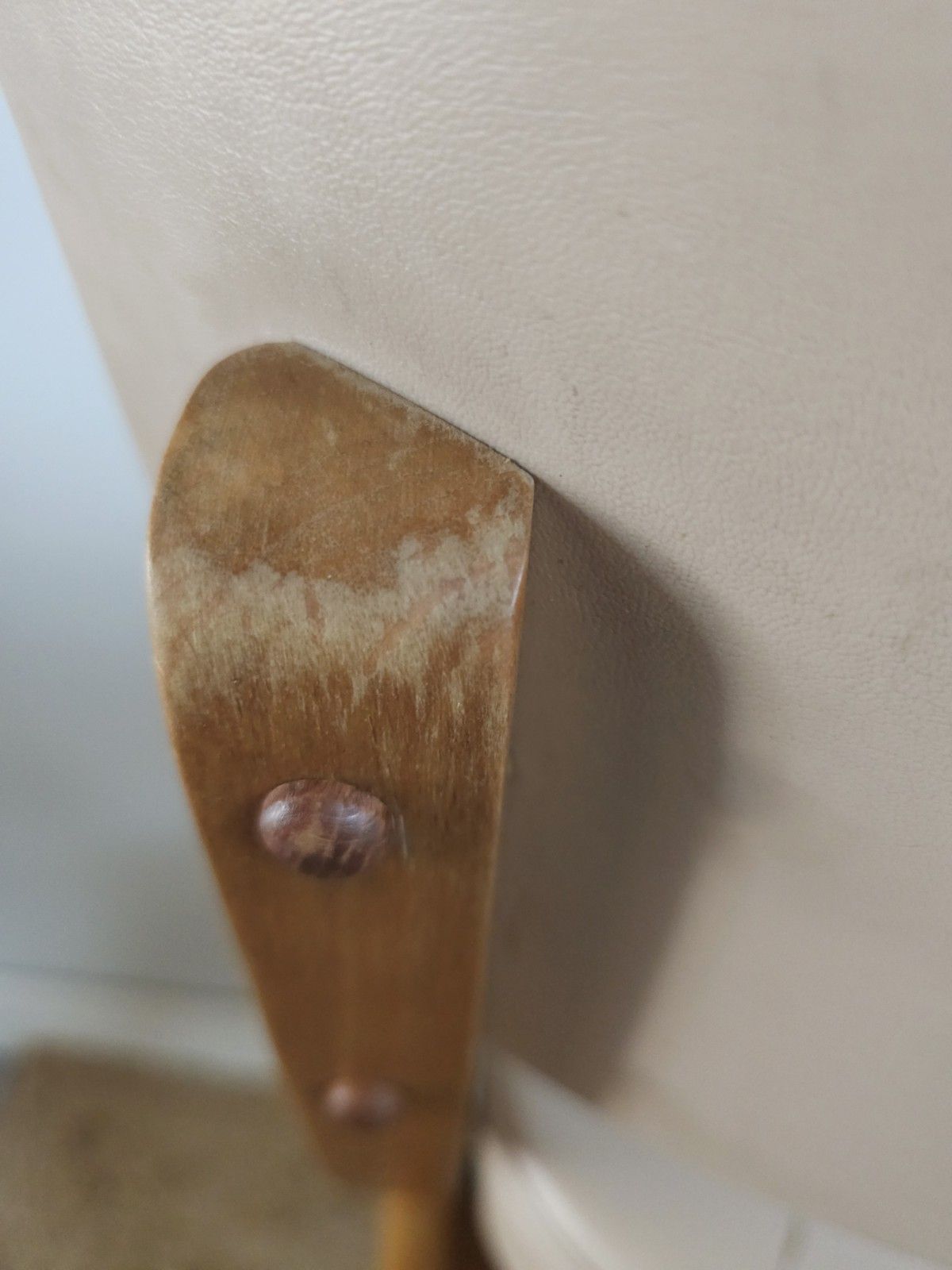 photo for sale Ben Stoe Dining Chairs Mid Century Set Of 4 Taupe Vinyl Upholstery Delivery