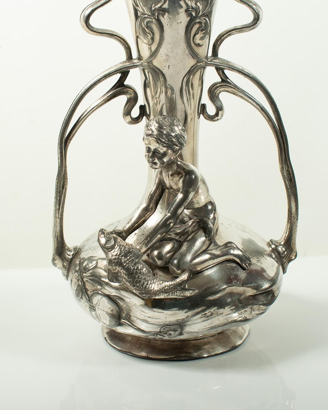 Paire de vases Art Nouveau WMF, vers 1900 photo for sale