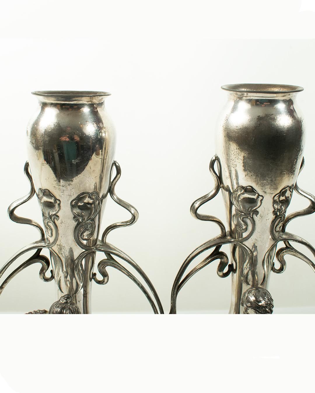 Paire de vases Art Nouveau WMF, vers 1900 photo vinterior