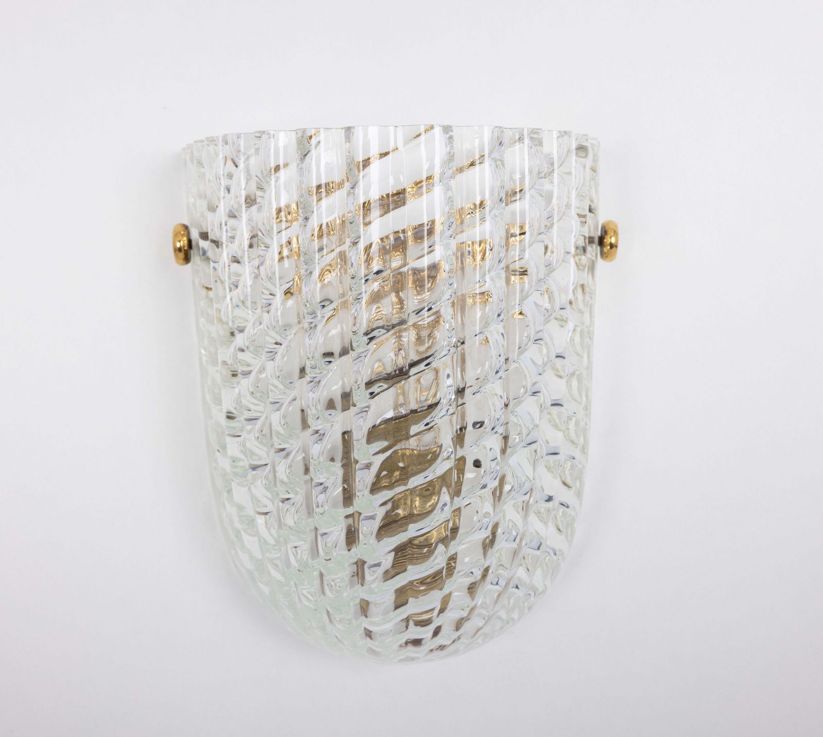 Paar kleine Murano glazen wandlampen in de stijl van Barovier & Toso, Italië, jaren 1970 photo vinterior