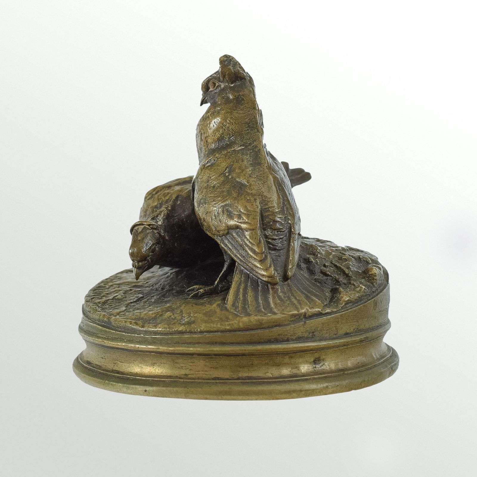 Bronze de pigeon mâle et femelle signé Pierre Jules Mêne (1810 - 1879) photo 1720.0