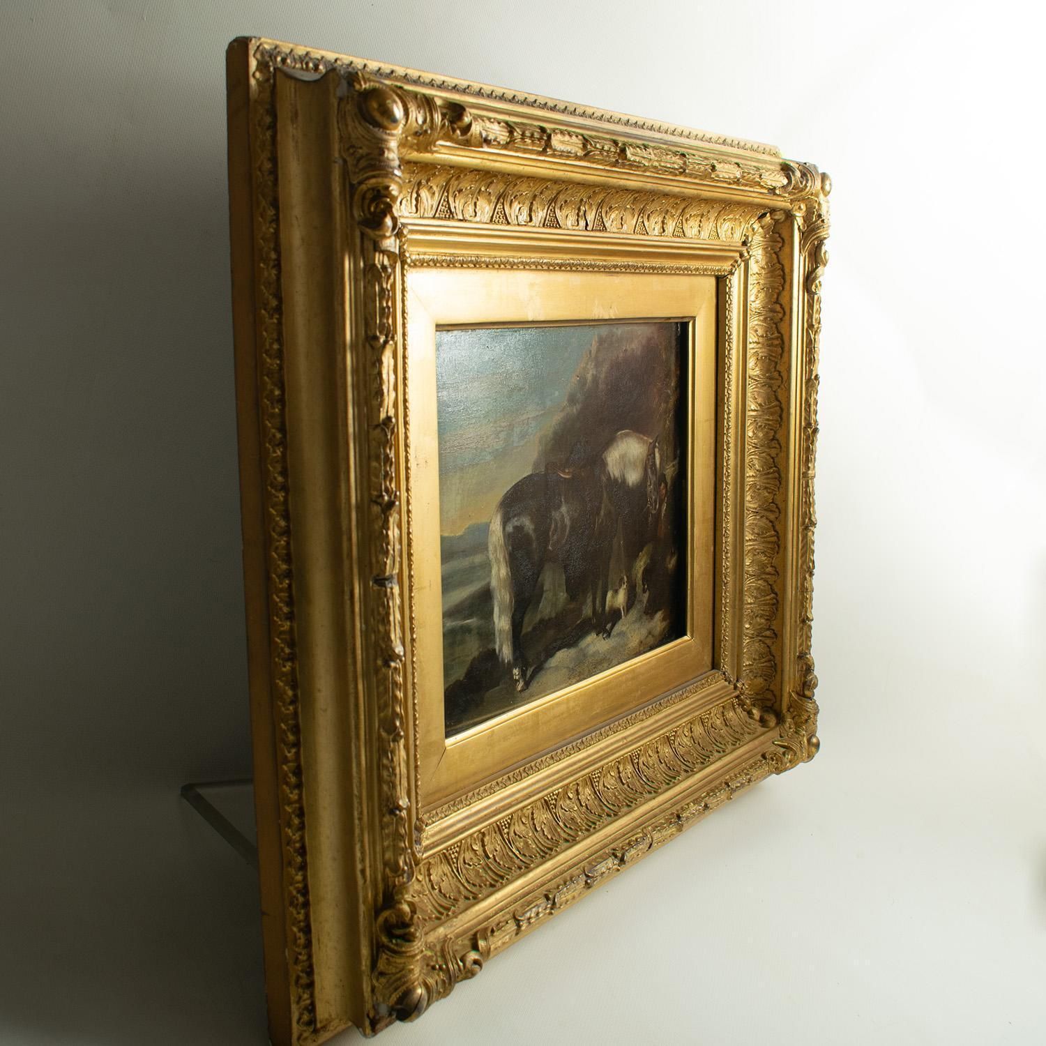 John Frederick II Herring (1815 1907)   Young Boy With A Pony And His Dogs photo furniture