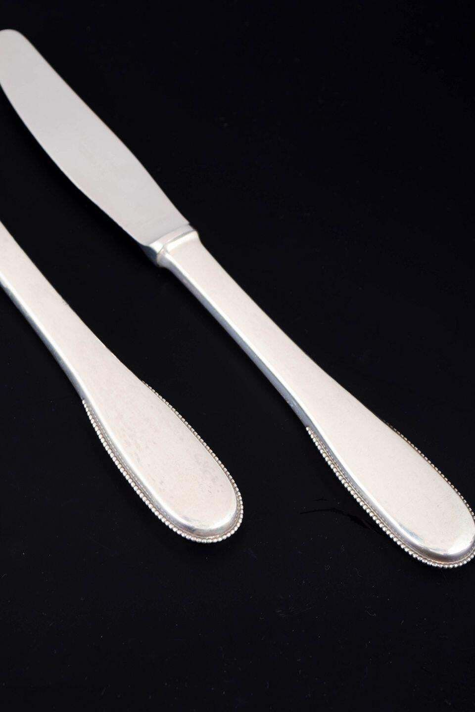 Evald Nielsen. Two Dinner Knives In Sterling Silver And Stainless Steel. 1930s photo for sale