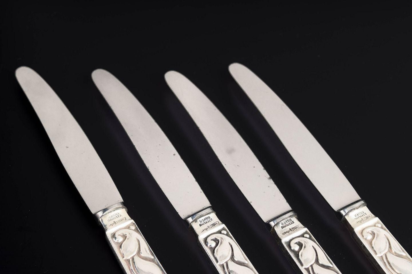 Evald Nielsen. Set Of Four Fruit Knives In Sterling Silver And Stainless Steel. photo furniture