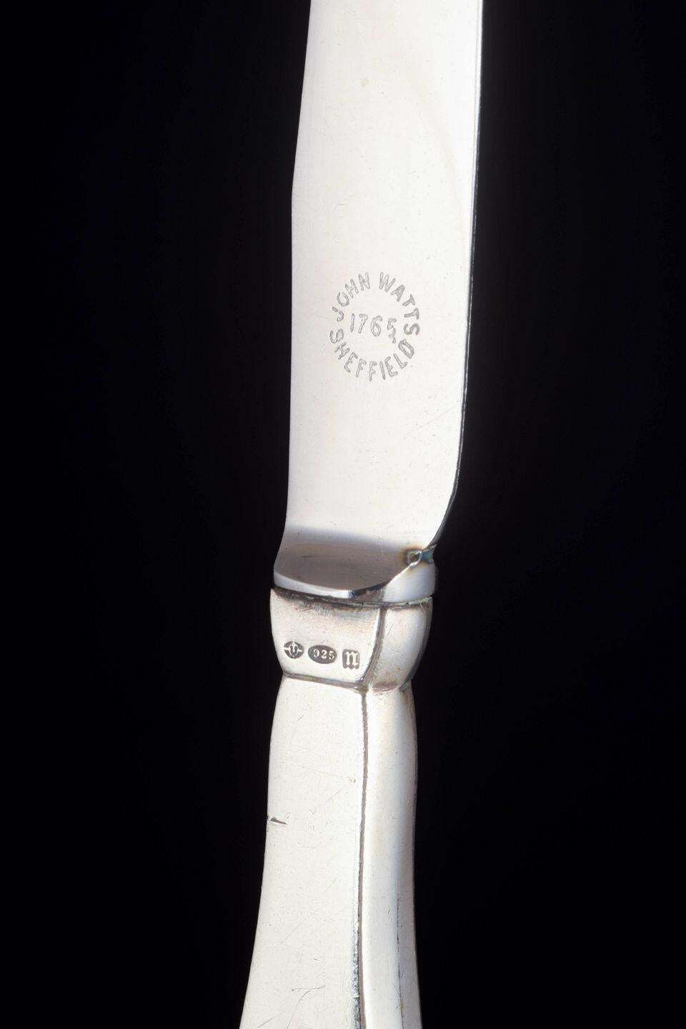 Georg Jensen. Deux couteaux à fruits « Fuchsia » en argent sterling et acier inoxydable. photo 303.0