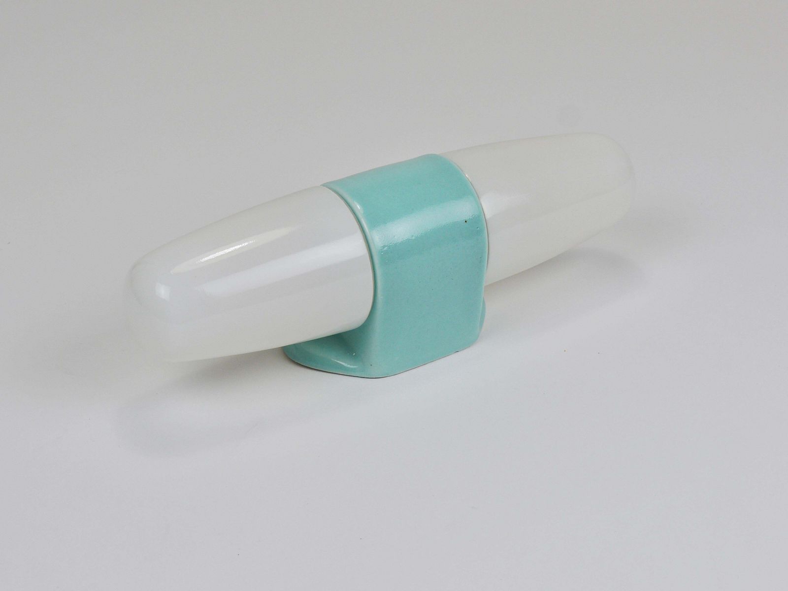 Wilhelm Wagenfeld Bauhaus Turquoise Dubbele Wandlamp, Duitsland, ca. jaren 1950 photo 719.0