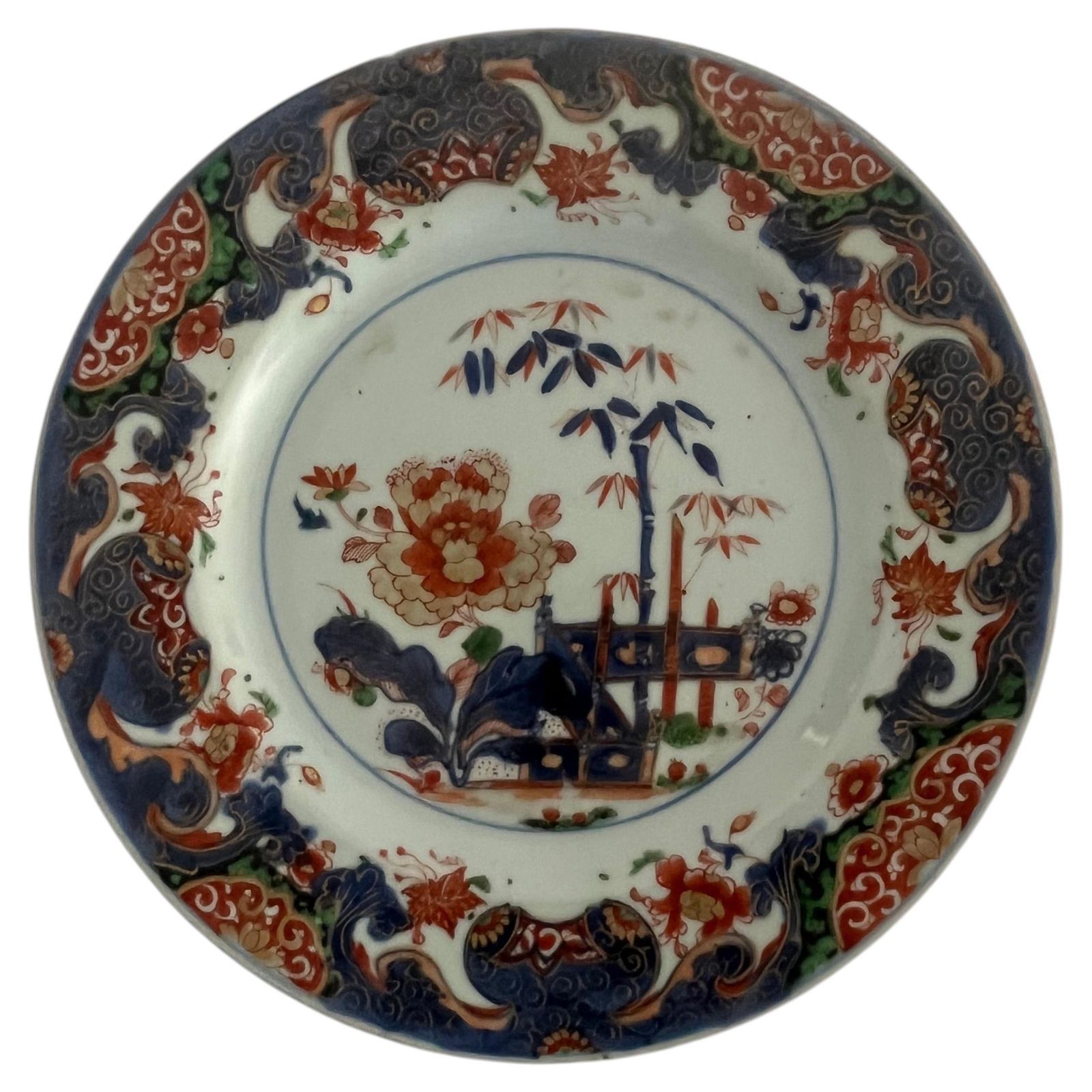 Chinees Kangxi Yongzheng Porseleinen Bord Verte Imari Handgeschilderd Qing ca. 1720