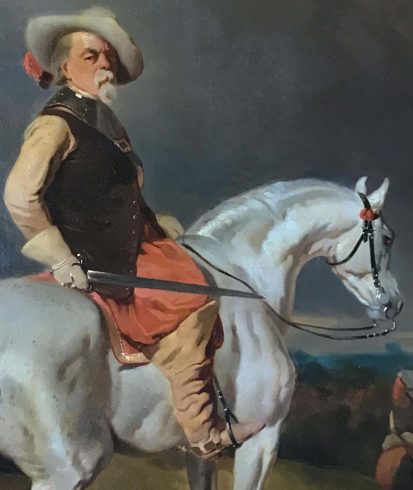 Peinture à l'huile française du XIXe siècle : Alfred De Dreux   Capitaine Des Mousquetaires3 photo for sale