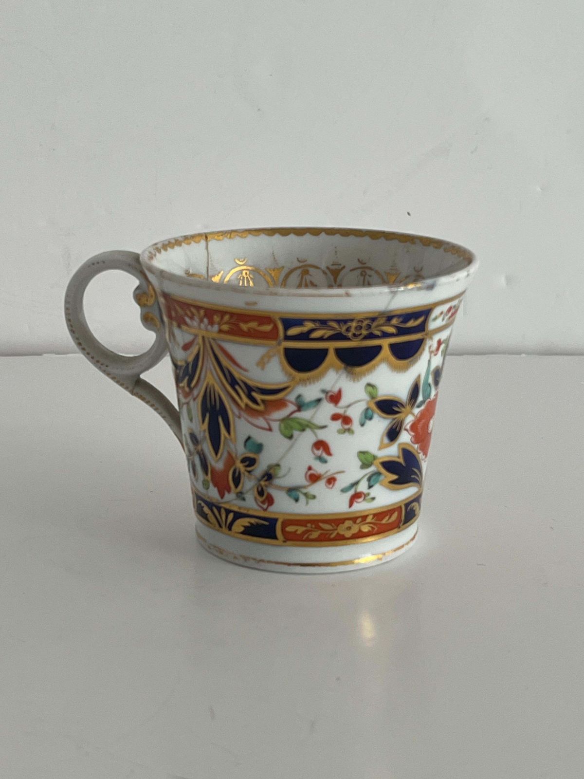 Georgian Porcelain Cup By Chamberlains Worcester, Baden Shape, Ca 1815 photo furniture